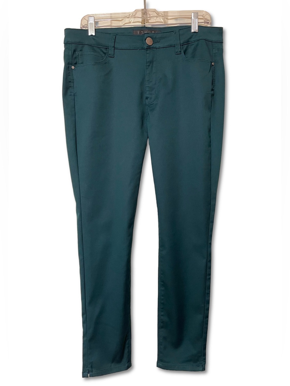Tinsel Denim Dark Green Skinny Jeans Stretch Jeggings Pockets Minimalist EUC